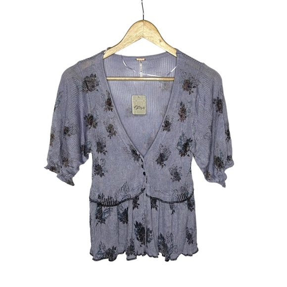 FINAL Last Chance NWT Free People Joni Cardi Heather Combo xs - Picture 3 of 14